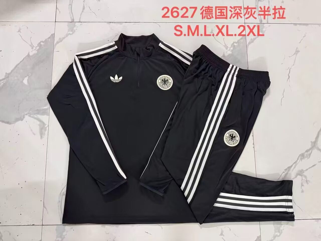 AAA Quality Germany 26/27 Tracksuit - Black/White
